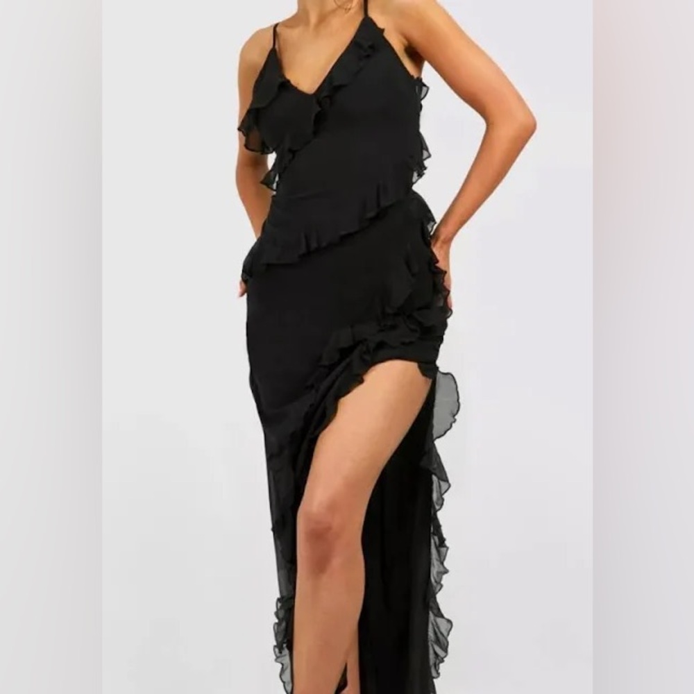 NEW Missguided Cami Frill Maxi Women's Dress‎ SZ 10